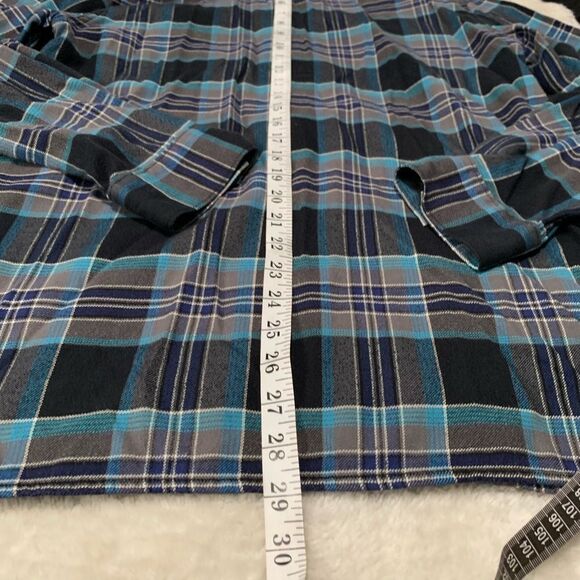 Vans Mens Blue‎ Button Down Flannel Shirt Size Medium Top - Picture 7 of 7